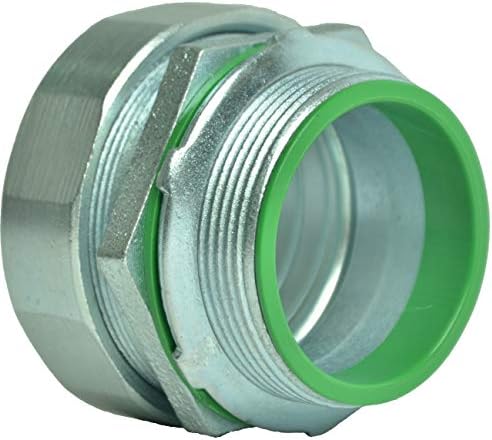 2-Pack Malleable Iron Liquid Tight Connector- Insulated Throat (Straight, 1-1/2")