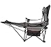 ANIGU Mesh Lounge Reclining Folding Camp Chair with Footrest (Gray)