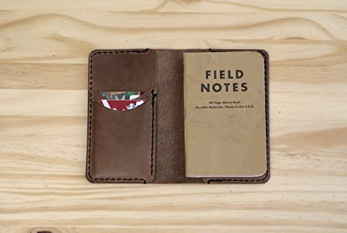Leather Field Notes Cover with Card Slot, Field Notes, Leather Notebook Cover Credit Card, Leather Memo Cover, Leather Field Notes Wallet