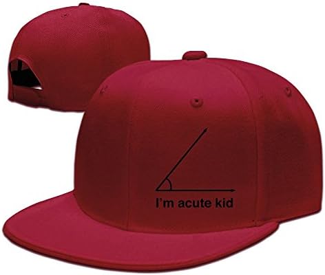 CaCaJessica Men's I'm Acute Kid For Math Casual Style Basketball Red Caps Hats Adjustable Snapback