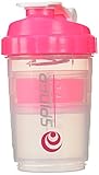 Spider Bottle Mini 2Go 2 Compartment Bottle, Clear Pink, 16-Ounce