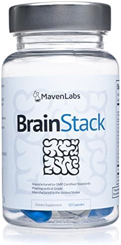 BrainStack 3.0 All-Natural Brain Health, Concentration &amp; Memory Support Supplement Non-Habit-Forming Formula
