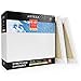 ARTEZA Premium Stretched Canvas, 12 x 12 Inches, Pack of 8, Blank White Square Canvas Boards for Acrylic, Oil and Gouache Painting