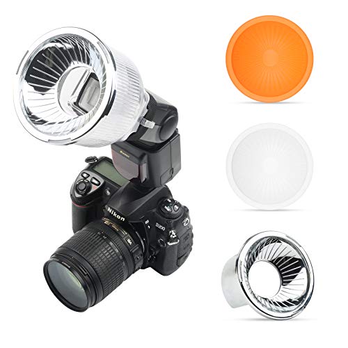 SHOOT Lambancy Dome Flash Speedlight Diffuser (Orange,Silver,White) for Canon 420EX 430EX 550EX 580EX 580EX II 600EX Nikon SB600 SB700 SB800 SB900 SB910 Sony HVL-F42AM and Other Similar Digital Camera - Thumbnail 7