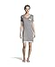 kathy ireland Womens V-Neck Pajama Sleep Shirt With Lace Trim and Bows Charcoal Large
