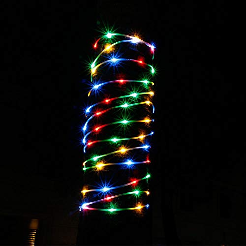 image for JosMega Upgraded Solar Powered String Rope Lights Outdoor, 40 Feet 120