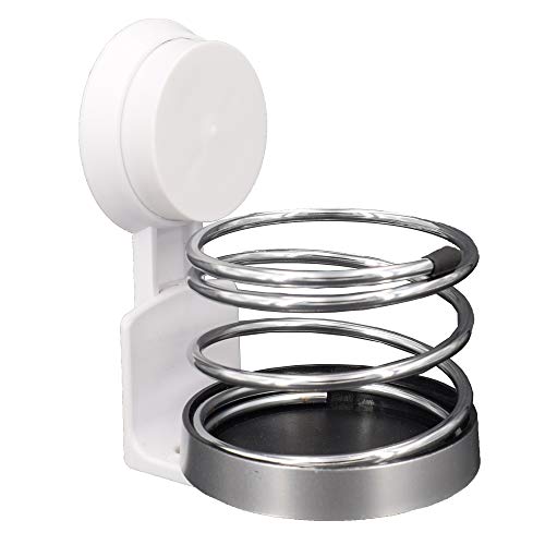 HistenOne Beer & Wine Shower Holder, Bath Suction Cup Beverage Bottle Drink Glass Holder Caddy, Stainless Steel Spring Design