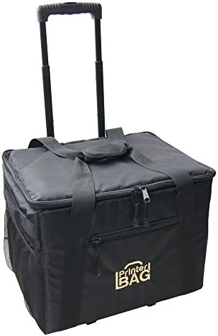PRINTER CARRYING CASE WITH RETRACTABLE HANDLE AND WHEELS. Fits most dye-sub photo printers such as DNP DS-RX1, DNP DS-620A, Hiti P525L, Hiti P510 series, Sinfonia CS2 and most Mitsubishi printers.