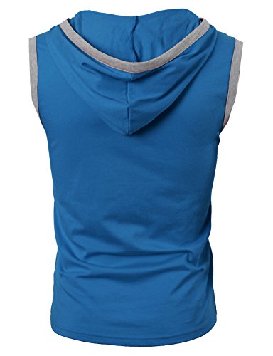 image for H2H Men Active Slim Fit Sleeveless Light Weight Tank Tops with Hoodie 