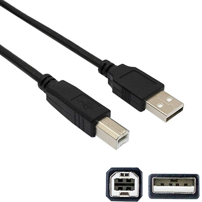 Photo 1 of CZBRTH USB2.0 Printer Cable, USB-A to USB-B 2.0 Cable, High Speed Scanner Printer Cord for HP, Canon, Lexmark, Epson, Dell and More, Black (9FT)