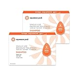 Squeeze Pod Travel Shampoo - 20 Single Use Pods - Sulfate Free Natural Ingredients, Leak Proof, TSA Approved Travel Size Toiletries - Best for Airline Traveling, Camping, Hiking & Gym Bags VS07