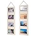 Wallniture Aries 4x6 Picture Frame Collage Wall Decor 8 Opening Photo Collage Set of 2 Natural Finish