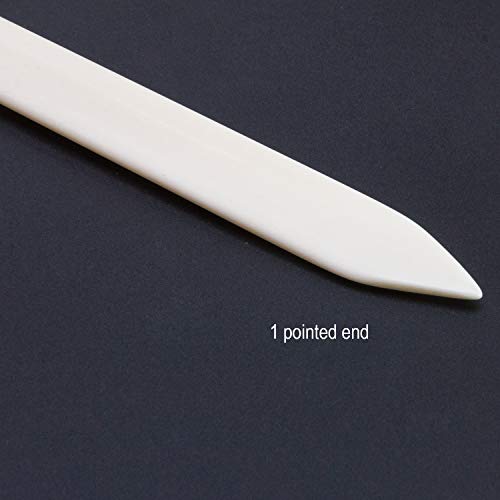 Large Genuine Bone Folder Tool - Real Craft Bone Folders Paper Creaser Crafting Folding Scoring Burnishing Creasing Scrapbooking Tools For Beginner DIY Bookbinding Supplies Leather Origami Paper Craft - Thumbnail 3