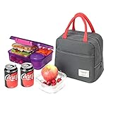 Tote Freezable Lunch Bag for Women, Lunch Box Insulated Lunch Container for Work, School and Picnic