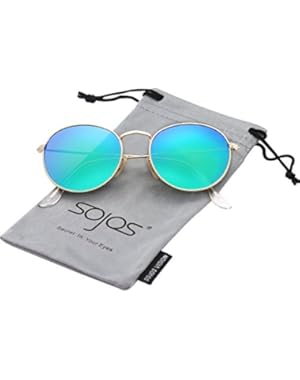 Small Round Polarized Sunglasses Mirrored Lens Unisex Glasses SJ1014 3447