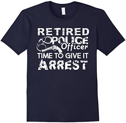 Men's Police Officer Shirt - Retired Police Officer T shirt XL Navy