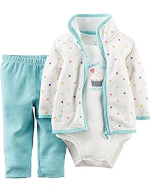 Carters Jacket, Bodysuit and Pants - Baby Girls n