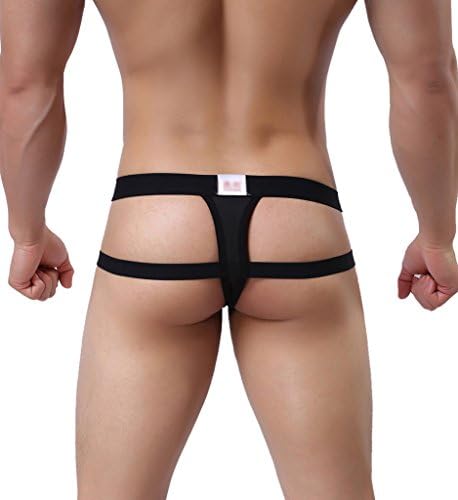 Men's Underwear Sexy Mesh Men's Taste T Word Pants Men's Underwear Fun Multi-Colors M Black