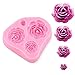 Longzang Flowers Silicone Fondant Sugar Craft Mold, Small, Pink