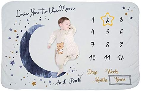 Vanessasa ベビー撮影シーツ 寝相アート月齢フォトシート 月齢シーツ 新生児 おくるみ 赤ちゃんマイルストーン毛布 毛布 背景布 100 150cm ベビー 撮影記念 小道具 男の子 女の子 百日記念 出産祝い 成長記録 月