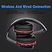 Wireless Active Noise Cancelling Headphones with Mic,Alteng Hi-Fi 30H Playtime Travel Foldable Over-Ear Stereo Sound Headset,Comfortable Protein Earpads,Non-Sound Leakage for Travel Work TV Computerthumb 2