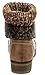 Refresh WYNNE-01 Women's combat style lace up ankle bootie, Taupe (8)