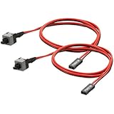 Electop 2 Pack 2 Pin SW PC Power Cable on/off Push Button ATX Computer Switch Wire 45cm
