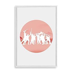 Framed Circular Pattern Home Artwork for Living Room Bedroom