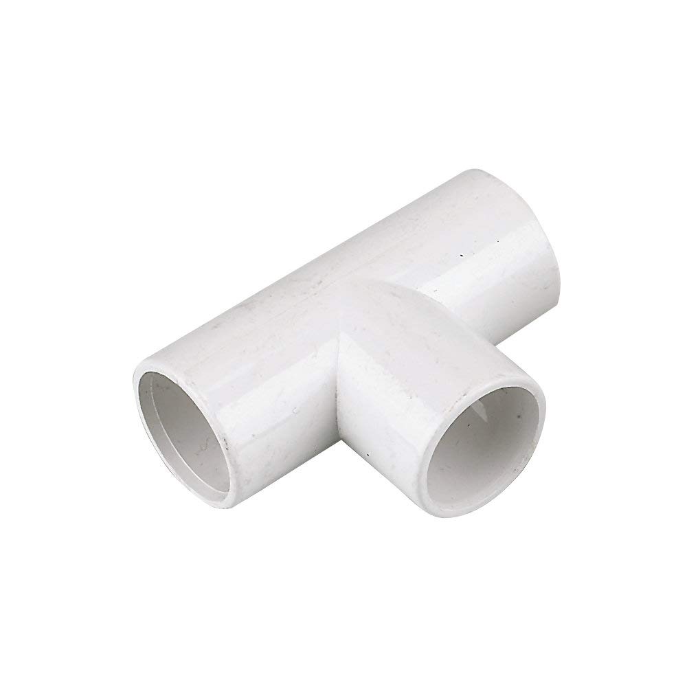 Solvent Weld 21.5mm 90 Degree Overflow Pipe Tee - Pack of 10