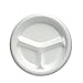 Genpak 83900 Foam Dinnerware, Plate, 3-Comp, 8 7/8