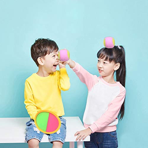 ONFUTAT Toss and Catch Balls, 3 Stick Disc Paddles Toss and Catch Ball Set, 6 Paddles and 6 Balls, Suitable for Sports, Beach, Gifts, Event and Game Prizes, Party Favor and Supplies - Thumbnail 6