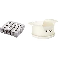 Amazon Brand - Solimo Wax Tealight Candles (Set of 100, Unscented) & Apple Slicer with Storage Cup Combo