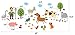 Farm Animal Barnyard Wall Decals for Kids - Farming Baby Room Children Stickers for Toddlers Bedroom - Animal Wall Decor Nursery Art [>40 Art playroom clings] + Free Bird Gift!