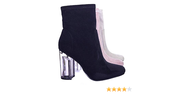 Amazon.com: Lucite - Botas de tacón alto, transparente, negro, 10 : Ropa,  Zapatos y Joyería