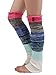 ELACUCOS Women's Multicolor Knitted Thick Warm Buttons Long Leg Warmers Pink