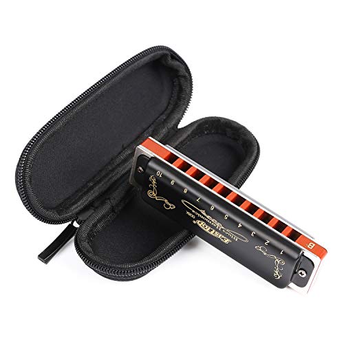 image for Anwenk Harmonica Key of Bb 10 Hole 20 Tone Diatonic Blues Harmonica Bb