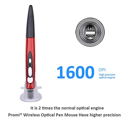 Wireless Optical Pocket Pen Mouse,Promi 2.4 Ghz USB 3.0 Wireless Optical 2in1 Digital Pen