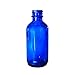 (12 Pack) 2 oz. Cobalt Boston Round with Black Glass Dropper