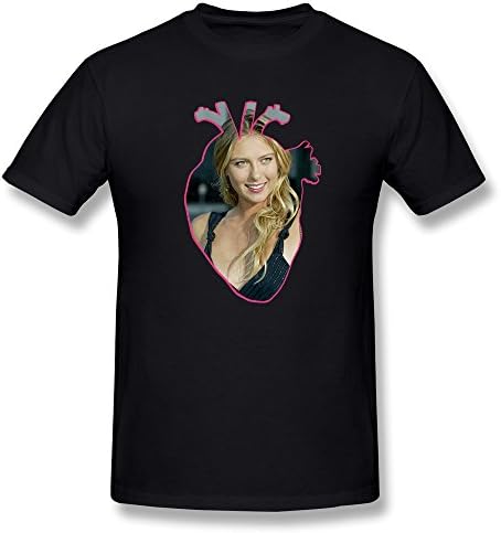 YvonneArt Men's Maria Sharapova T Shirts Black Large