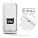iPhone 6S Plus / 6 Plus (not for iPhone 6 / 6s) Battery Case Charger [Extra Bonus-Tempered Glass Screen Protector], i.VALUX 6800mAh External Battery Backup Protective Charger Case (White)