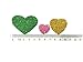 Foam Glitter Stickers Self Adhesive, Heart and Stars Shapes for Christmas, Kid's Arts Craft Supplies Greeting Cards Home Decoration (350 Pieces)