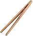 Lawei 12 Pack Bamboo Toast Tongs, 7 inch Reusable Bamboo Tongs with Anti-slip Design, Kitchen Utensil Tongs for Cooking, Toast, Bread, Tea, Fruit and Pickles