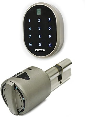 Desi Utopic R Electronic Smart Lock Rechargable Battery Operated with Wireless Keypad, Bluetooth Included for Euro Profile Cylinders