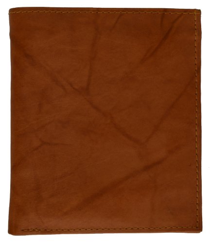 100% Leather Bi-fold Credit Card Holder Tan #2502CF