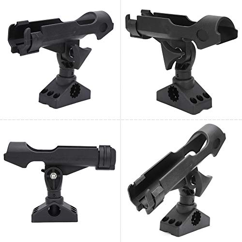 RiToEasysports Angelhalter ABS 360 Grad drehbar Verstellbarer Fischerbootrutenhalter für Kanu-Angelruten-Rutenhalter – Bild 3
