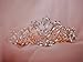 SWEETV Rose Gold Wedding Tiara for Bride, Crystal Tiaras and Crowns for Women, Princess Tiara Costume Crown for Birthday Party Prom