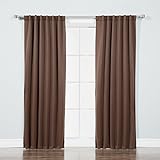 Best Home Fashion Thermal Insulated Blackout Curtains - Back Tab/ Rod Pocket - Chocolate - 52