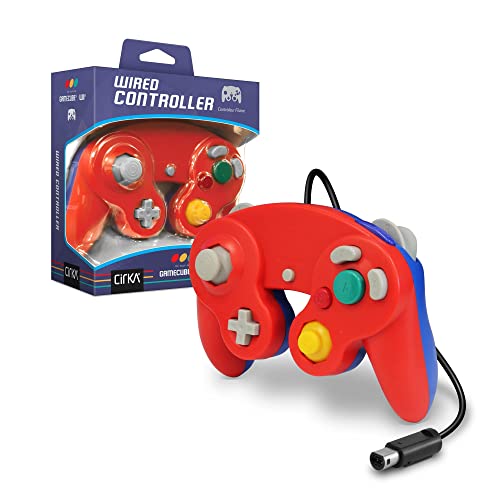 Cirka Wired Controller for Wii/GameCube (Red/Blue) - GameCube