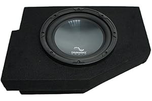 Harmony Audio Bundle Compatible with 2002-2015 Dodge Ram Quad/Crew Truck HA-R104 Single 10" Custom Loaded Sub Box Enclosure