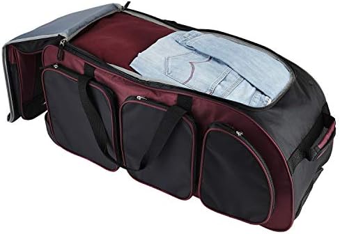 Travelers Club 30" Xpedition Upright Rolling Travel Duffel Bag, Crimson Red , Large 2 Travelers Club 30" Xpedition Upright Rolling Travel Duffel Bag, Crimson Red , Large